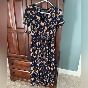 Rare Christy Dawn Sapphire Rose Dress OS